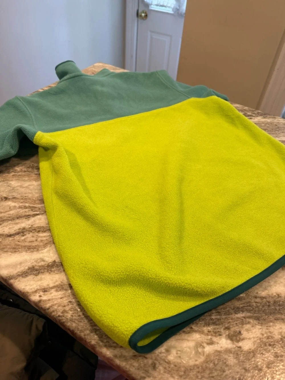 Patagonia Two-Tone Fleece Pullover Vest - Teal & Lime - Picture 2 of 4